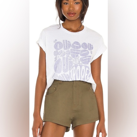 REVOLVE SIXTHREESEVEN VTG Graphic Tee Plage De Grenouille distressed Large NWOT - Picture 5 of 14